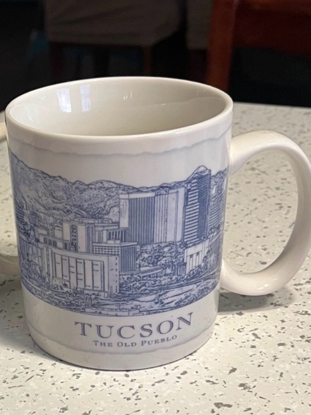 Starbucks Tucson Blue & White Ceramic Mug